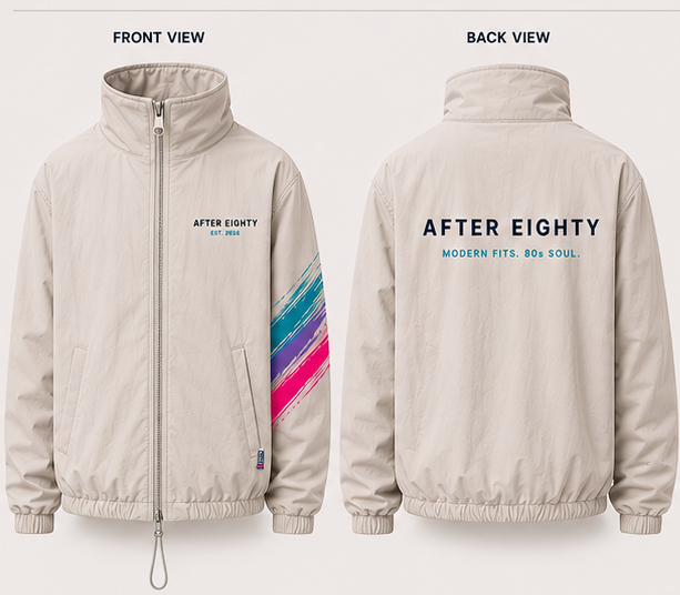 80s Accent Windbreaker – Stone