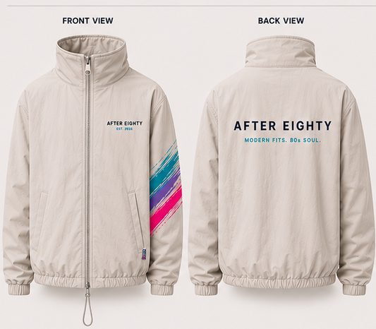 80s Accent Windbreaker – Stone